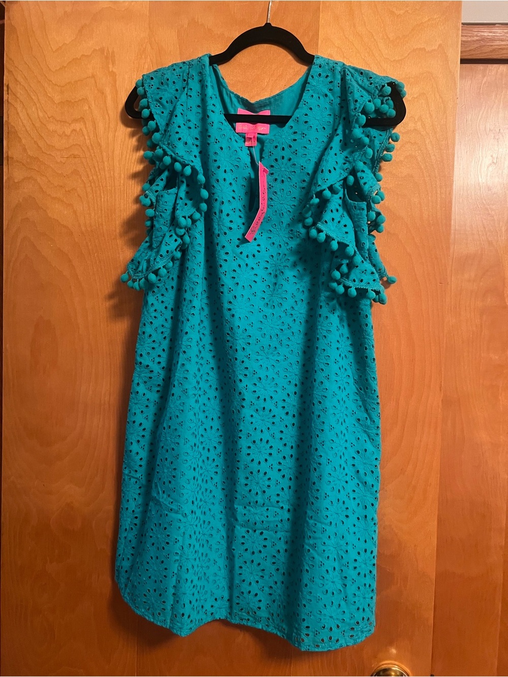 Lilly Pulitzer Astara Eyelet Flutter Dress in Water Lilly Green NWT Medium